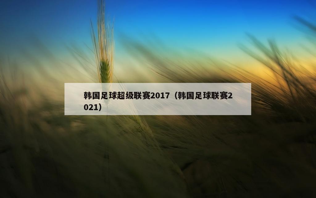 韩国足球超级联赛2017（韩国足球联赛2021）