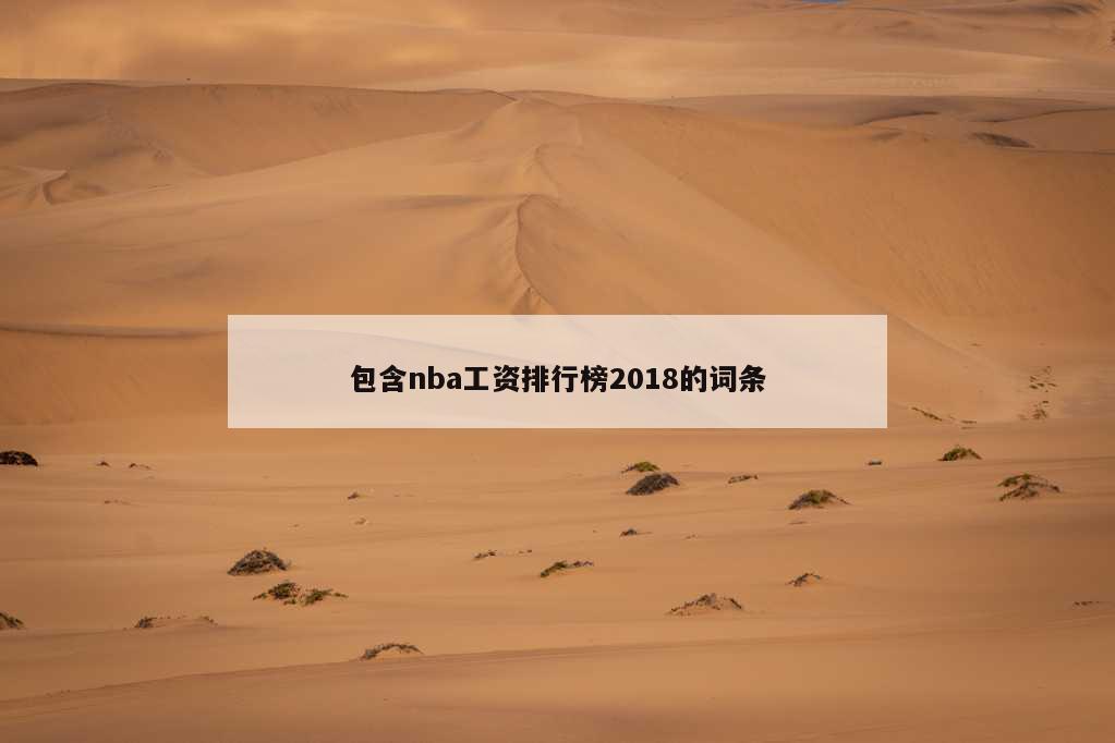 包含nba工资排行榜2018的词条