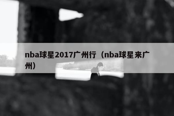 nba球星2017广州行（nba球星来广州）