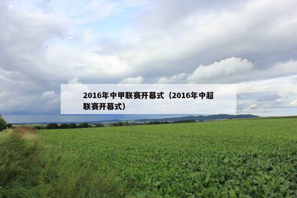 2016年中甲联赛开幕式（2016年中超联赛开幕式）