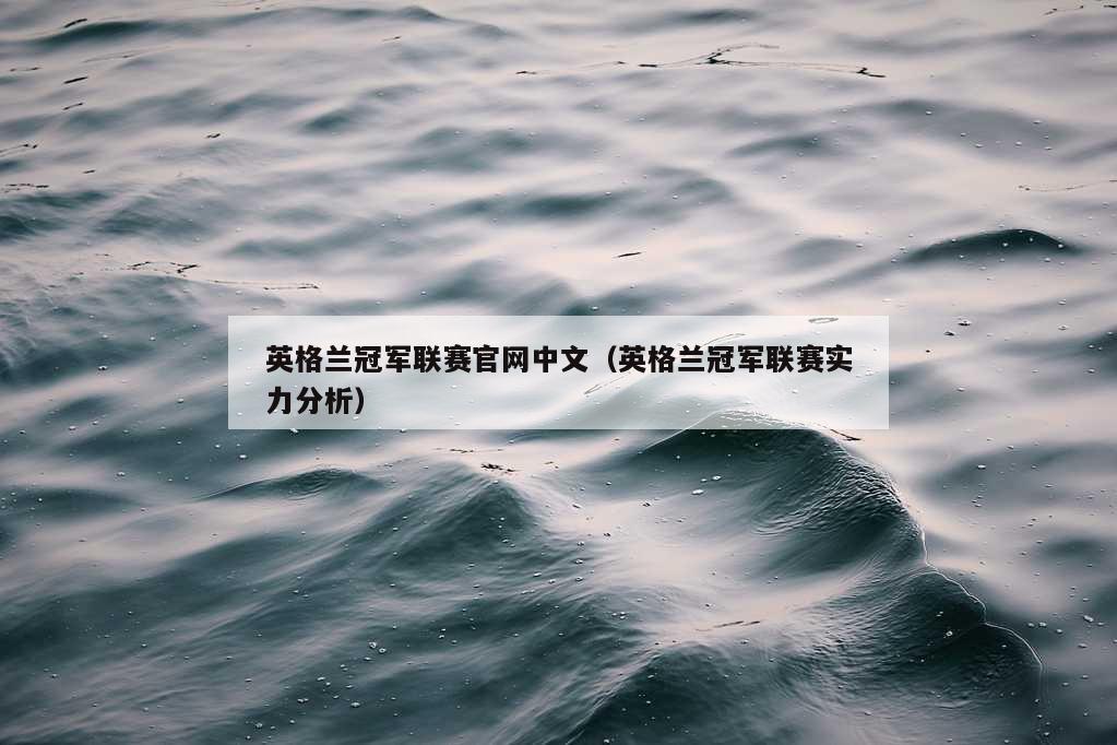 英格兰冠军联赛官网中文（英格兰冠军联赛实力分析）