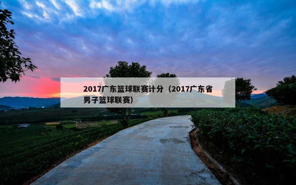 2017广东篮球联赛计分（2017广东省男子篮球联赛）