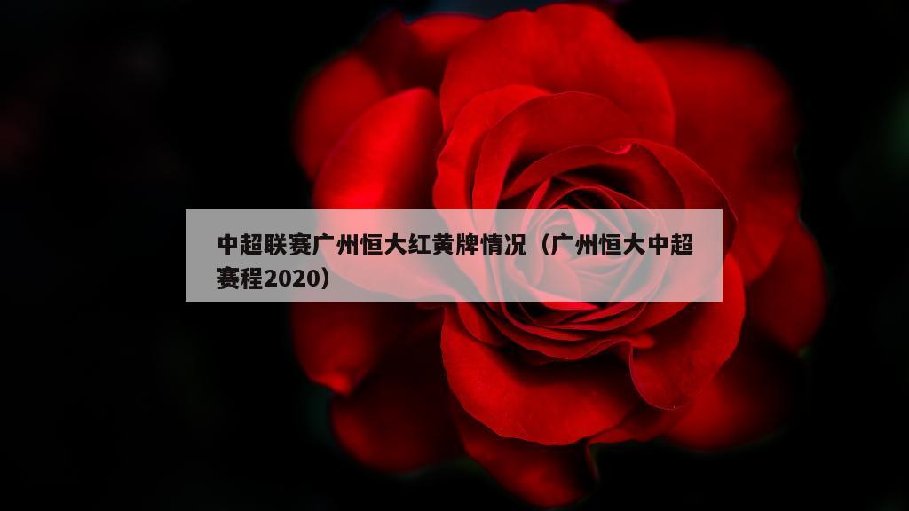 中超联赛广州恒大红黄牌情况（广州恒大中超赛程2020）