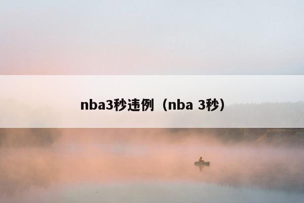 nba3秒违例（nba 3秒）