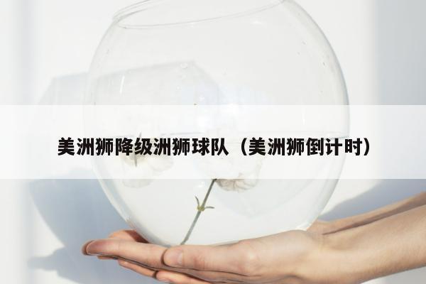 美洲狮降级洲狮球队（美洲狮倒计时）