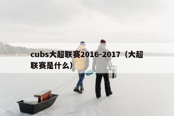cubs大超联赛2016-2017（大超联赛是什么）
