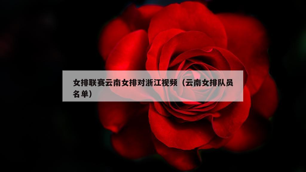 女排联赛云南女排对浙江视频（云南女排队员名单）