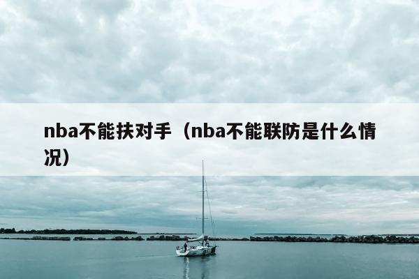 nba不能扶对手（nba不能联防是什么情况）