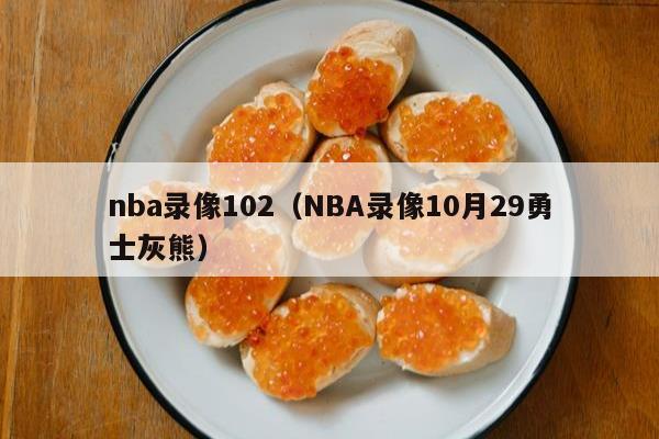 nba录像102（NBA录像10月29勇士灰熊）