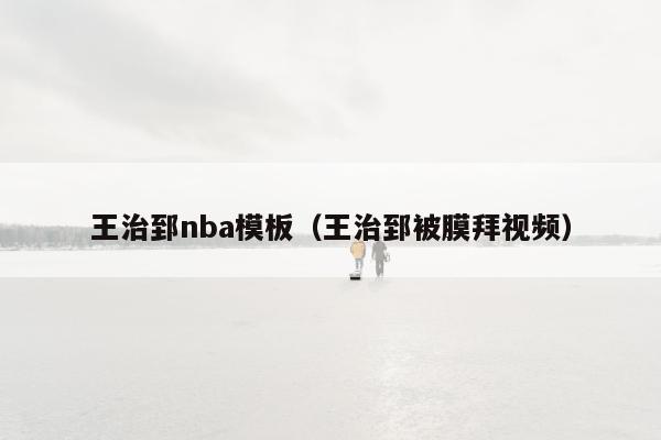 王治郅nba模板（王治郅被膜拜视频）