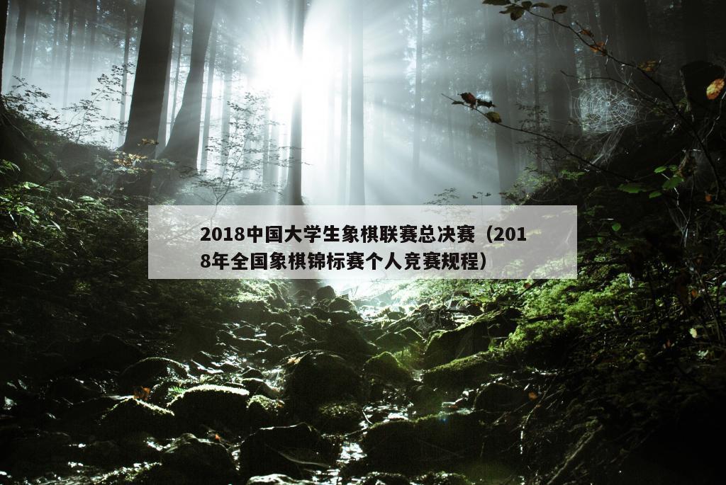 2018中国大学生象棋联赛总决赛（2018年全国象棋锦标赛个人竞赛规程）