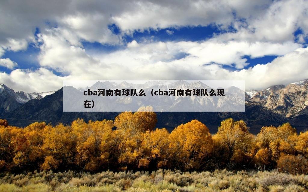 cba河南有球队么（cba河南有球队么现在）