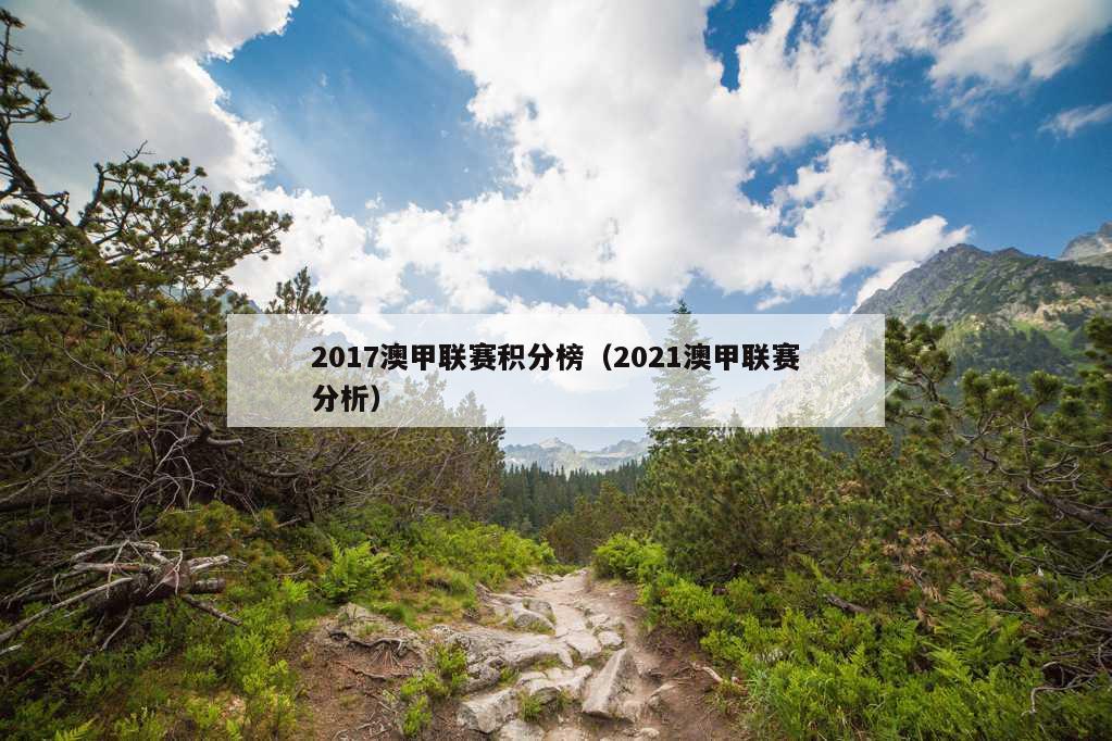 2017澳甲联赛积分榜（2021澳甲联赛分析）