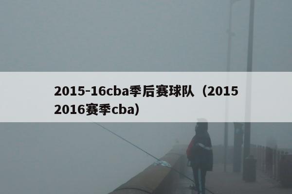 2015-16cba季后赛球队（20152016赛季cba）