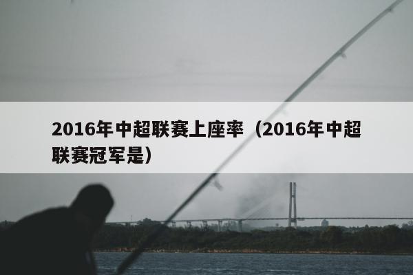 2016年中超联赛上座率（2016年中超联赛冠军是）