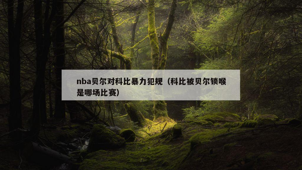 nba贝尔对科比暴力犯规（科比被贝尔锁喉是哪场比赛）