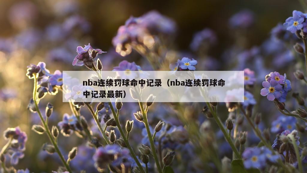 nba连续罚球命中记录（nba连续罚球命中记录最新）