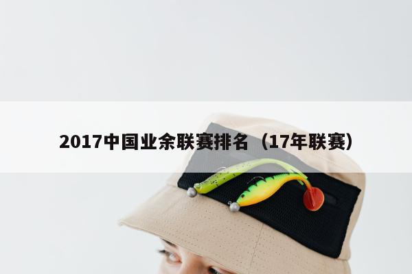 2017中国业余联赛排名（17年联赛）