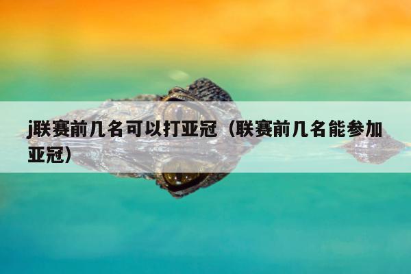 j联赛前几名可以打亚冠（联赛前几名能参加亚冠）