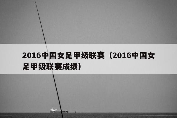 2016中国女足甲级联赛（2016中国女足甲级联赛成绩）