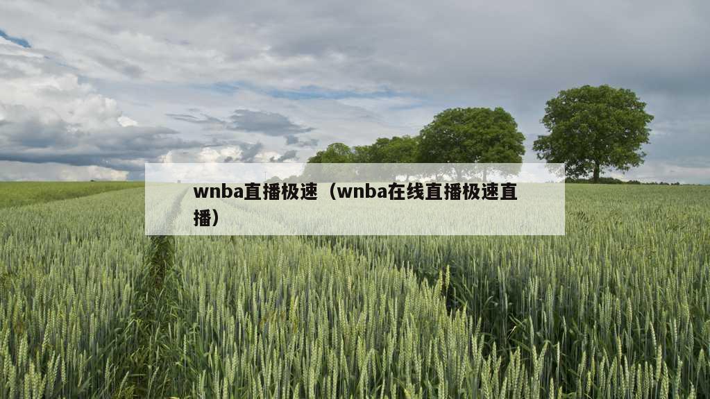 wnba直播极速（wnba在线直播极速直播）
