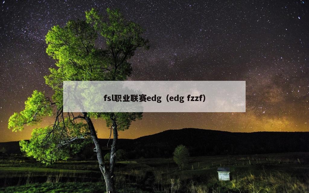 fsl职业联赛edg（edg fzzf）