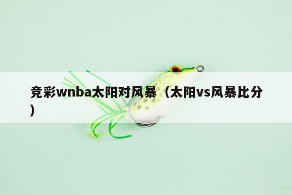 竞彩wnba太阳对风暴（太阳vs风暴比分）